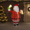 vidaXL Figura Decorativa Babbo Natale con LED Tessuto Lusso 180 cm