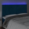 vidaXL Testiera a LED Blu Scuro 160x5x118/128 cm in Velluto