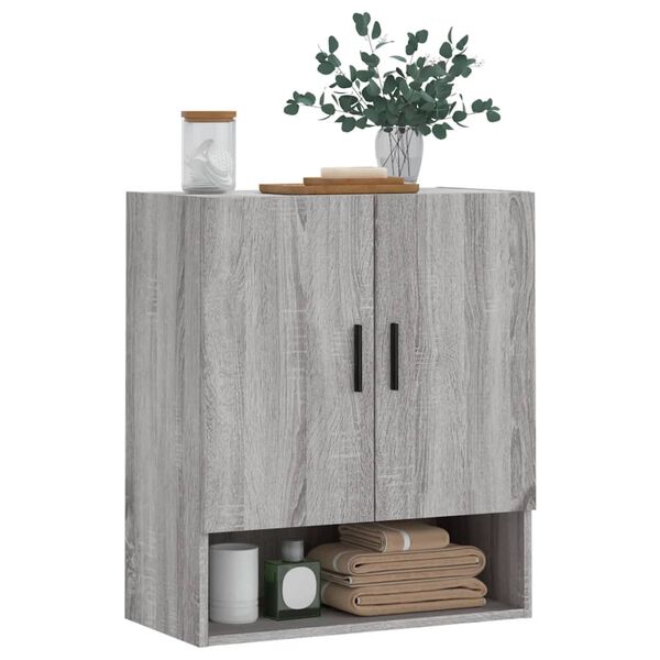 vidaXL Armadietto a Muro Grigio Sonoma 60x31x70cm in Legno Multistrato
