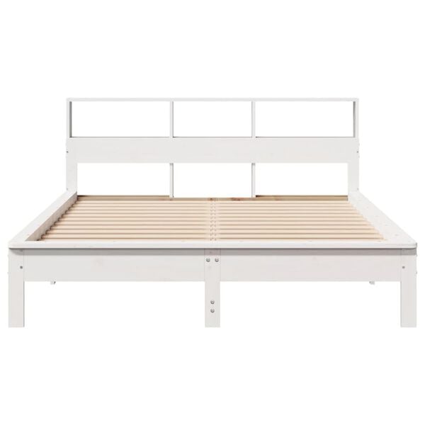 vidaXL Letto senza Materasso Bianco 140x200 cm Legno Massello di Pino