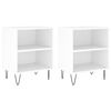 vidaXL Comodini 2 pz Bianchi 40x30x50 cm in Legno Multistrato