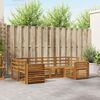 vidaXL Set divani 6 pcs Naturale Legno di Acacia Massello