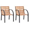 vidaXL Sedie da Giardino 2 pz in Legno Massello di Abete