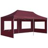 vidaXL Gazebo Professionale Pieghevole Alluminio con Pareti 6x3m Vino