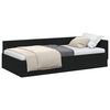 vidaXL Cornice del letto ad angolo Nero 90 cm x 200 cm Tessuto
