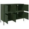 vidaXL Credenza Verde Oliva 100,5x39x79 cm in Acciaio
