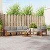 vidaXL Set di divani da esterno 7 pcs Grigio Naturale e Chiaro