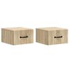 vidaXL Mobiletto da notte a muro 2 pcs Rovere Sonoma 34,5 x 33 x 20 cm