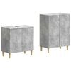 vidaXL Set di Armadi da Bagno da 2 Pezzi DELFT Grigio Cemento
