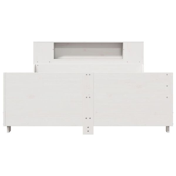 vidaXL Giroletto senza Materasso Bianco 150x200 cm Legno Massello Pino