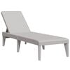 vidaXL Lettino Grigio 186x60x29 cm in PP
