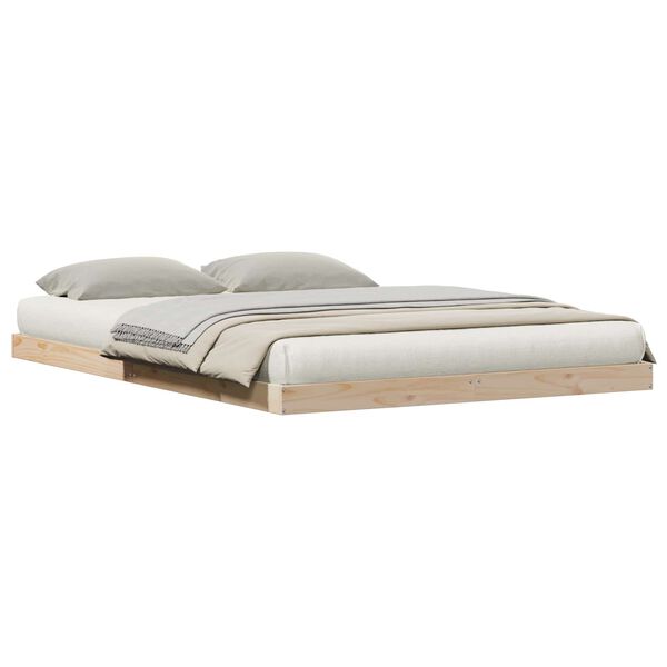 vidaXL Struttura letto a terra Naturale 213.5 x 104 x 9 cm