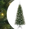 vidaXL Albero di Natale artificiale con 300 LED Verde 180 cm PE e PVC