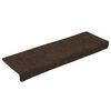 vidaXL Tappetini per scale autoadesivi 30 pz 65x21x4 cm marrone bordo rettangolare