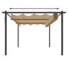 vidaXL Pergola da Giardino con Tetto Retrattile 4x3 m Tortora