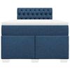 vidaXL Giroletto a Molle con Materasso Blu 120x190 cm in Tessuto
