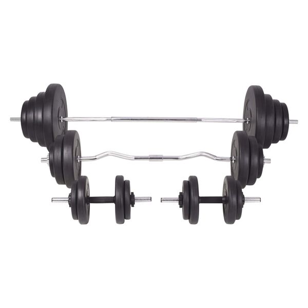 vidaXL Set Bilanciere e Manubri da 120 kg