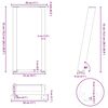 vidaXL Gambe per tavolo consolle a forma di U 2 pz Antracite 28x(72-73) cm Acciaio