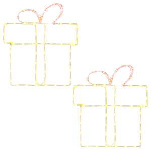 vidaXL Luci natalizie a sagoma per finestra LOVIISA 2 pz 160 LED