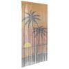 vidaXL Tenda Antimosche per Porte Stampa Palma 90x220 cm Bamb&ugrave;