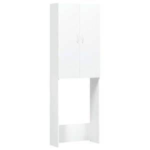 vidaXL Mobile per Lavatrice Bianco 64x25,5x190 cm