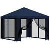 vidaXL Gazebo da giardino con pareti laterali 3 x 3 m Blu