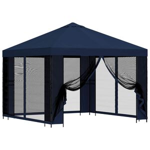 vidaXL Gazebo da giardino con pareti laterali 3 x 3 m Blu