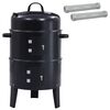 vidaXL Griglia da Esterno &Oslash; 40 x 80 cm Acciaio Nero