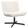 vidaXL Sedia girevole Crema 63 x 75 x 76 cm Pelle di Pecora