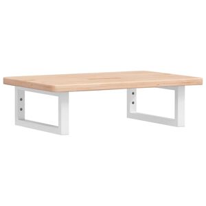 vidaXL Ripiano a Parete per Lavabo in Acciaio e Massello di Rovere