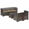 vidaXL Divano da Giardino 5 Posti con Cuscini Stile Rattan PP