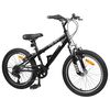 vidaXL Mountain Bike 24 Pollici 6-Velocit&agrave; per 8-12 anni Nero