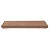 vidaXL Tappetini per scale 15 pz 65x21x4 cm Marrone Bordo rettangolare