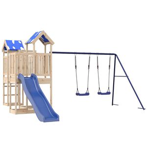 vidaXL Set da Gioco da Esterno in Legno Massello di Pino