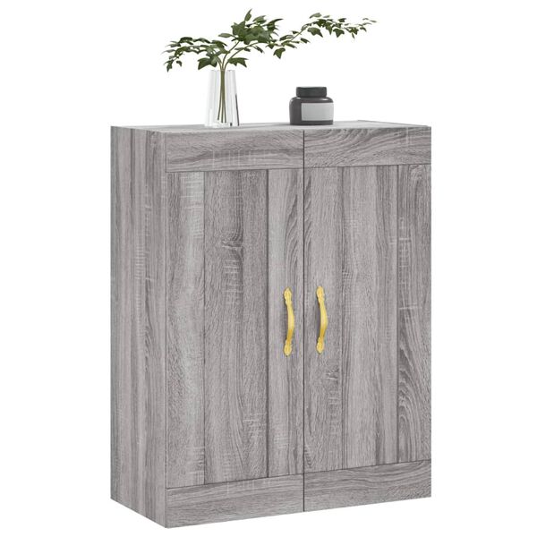 vidaXL Mobile a Parete Grigio Sonoma 69,5x34x90 cm Legno Multistrato