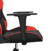 vidaXL Sedia da Gaming Massaggiante Rosso e Nero in Similpelle
