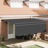 vidaXL Tenda Retrattile Antracite 450 &times; 350 cm Poliestere e Alluminio