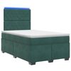 vidaXL Letto box spring con materasso Verde Scuro 120 x 190 cm Velluto