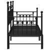 vidaXL Struttura per letto di giorno Nero 75 x 190 cm Acciaio
