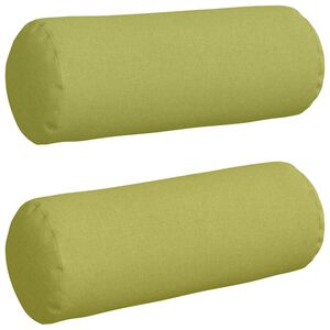 vidaXL Cuscini a rullo 2 pcs Verde chiaro &Oslash; 25 x 70 cm Tessuto