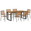 vidaXL Set da Pranzo per Giardino 7 pcs Grigio