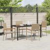 vidaXL Set da Pranzo per Giardino con cuscino 5 pcs Beige polyrattan