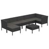 vidaXL Set Divani da Giardino 8 pz con Cuscini in Polyrattan Nero