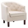 vidaXL Poltrona Beige in Tessuto