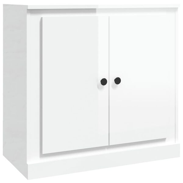 vidaXL Credenza Bianco Lucido 70x35,5x67,5 cm in Legno Multistrato