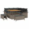 vidaXL Set Divano da Giardino 8 pz 7-Numero di posti Grigio