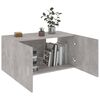 vidaXL Armadietto Parete Grigio Cemento 80x39x40 cm Legno Multistrato