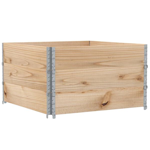 vidaXL Paretali per Pallet 3 pz 100x100 cm in Legno Massello di Pino