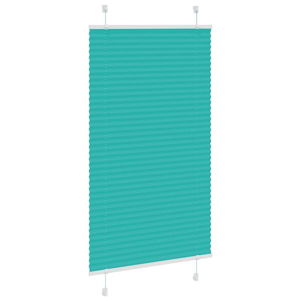 vidaXL Tenda Plissettata Verde petrolio 75x150 cm Larghezza Tessuto