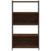 vidaXL Libreria Rovere Marrone 80x30x145,5cm Legno Multistrato e Ferro